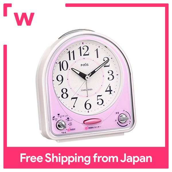 Seiko clock alarm clock analog 31 songs melody alarm PYXIS pixis pink