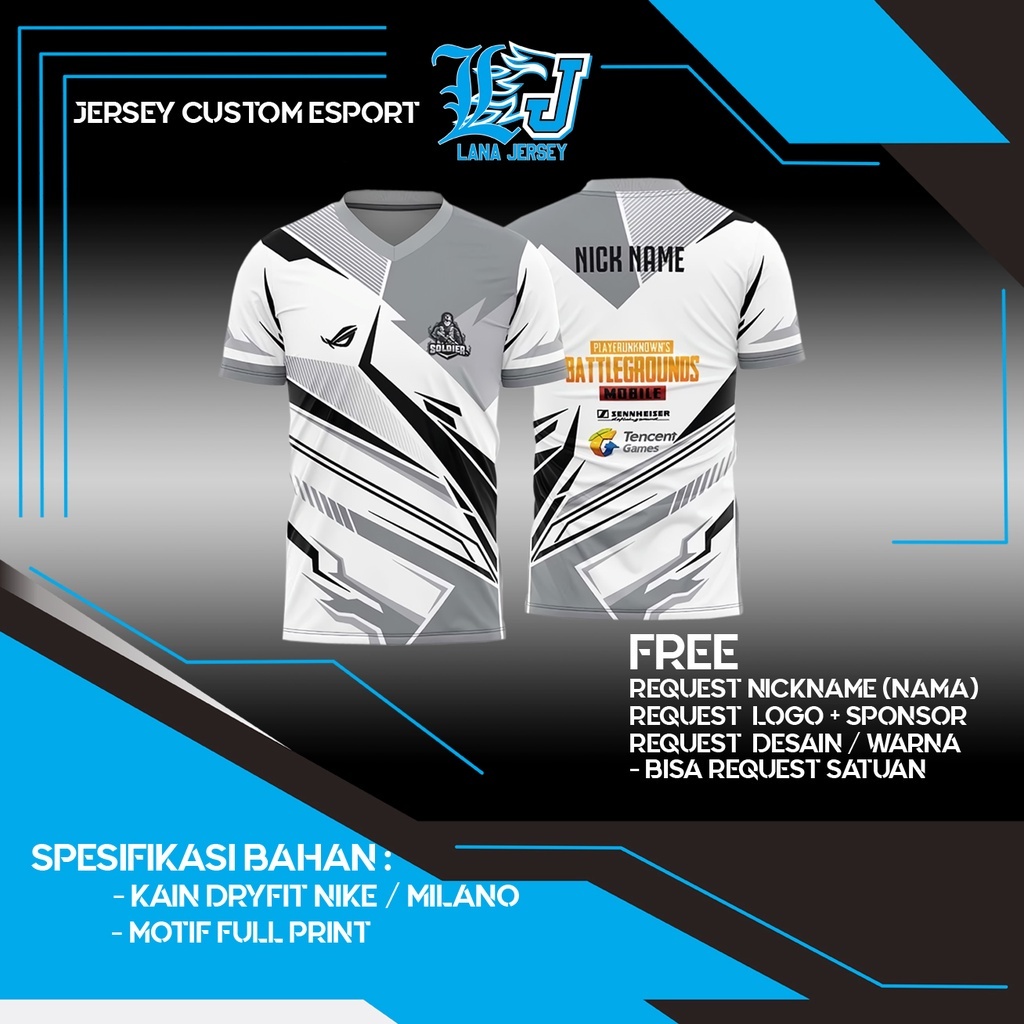 Desain Jersey Esport Desain Baju Squad Pubg Custom Sublimation