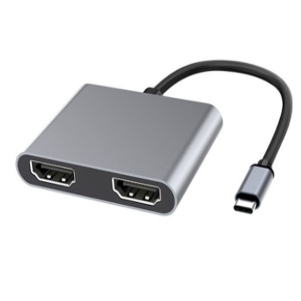 Cáp chuyển hub type c  4 in 1 USB Type-c ra 2 cổng HDMI/HDMI