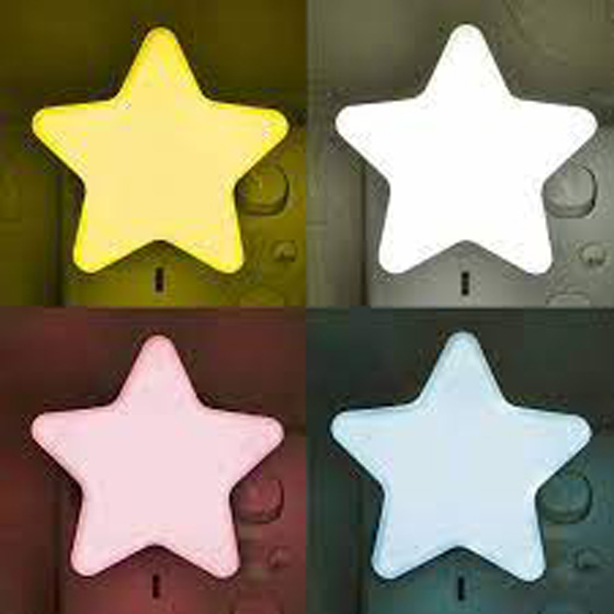 Stars Night Light LED Children Bedroom Wall Lamp Mini Indoor Sensor Light Bedroom Decor Kids Lantern Christmas Decoration Lights. 