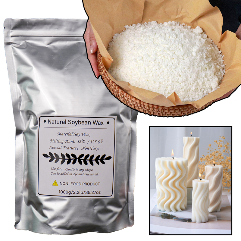 【Upgrade Your Style】 1000/500/250/100g Natural Soy Wax For DIY Handmade ...