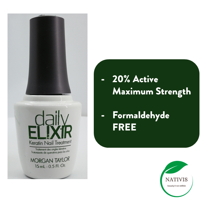 Morgan Taylor Daily Elixir Keratin Treatment for Stronger Natural Nails -  15ml | Lazada Singapore