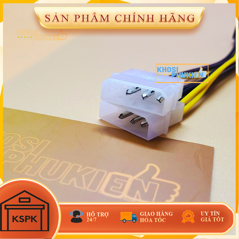 Dây kết nối chuyển đổi 2 dây 4 pin IDE ra 8 pin cấp nguồn cho VGA - dây nguồn 8pin - nguồn phụ 8 pin - 8pin ide molex