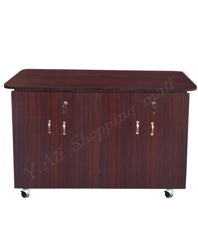 4 Feet Wooden Sheet Four Door Iron stand - Brown Iron board iron table wood wooden Furniture. 