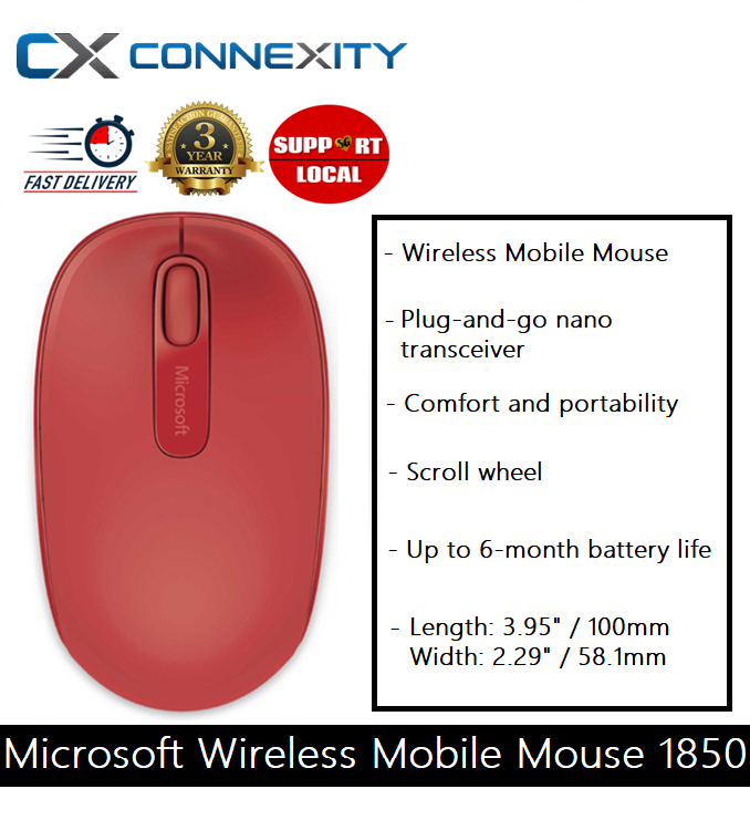 Microsoft Wireless Mobile Mouse 1850 Flame Red L Microsoft 1850 L Microsoft Wireless Mouse L Mobile Mouse L Wireless Mouse Microsoft L 1850 L Microsoft Mobile Wireless Mouse L Wireless Mouse1850 L