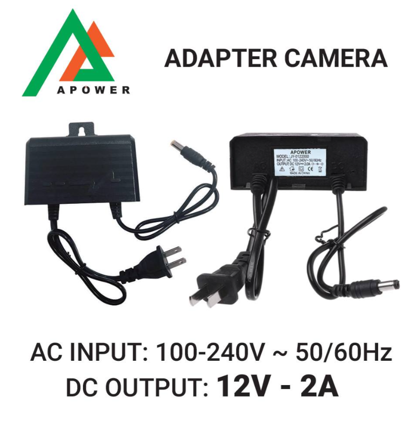 Adapter camera apower 12v-2a điện tử móc treo