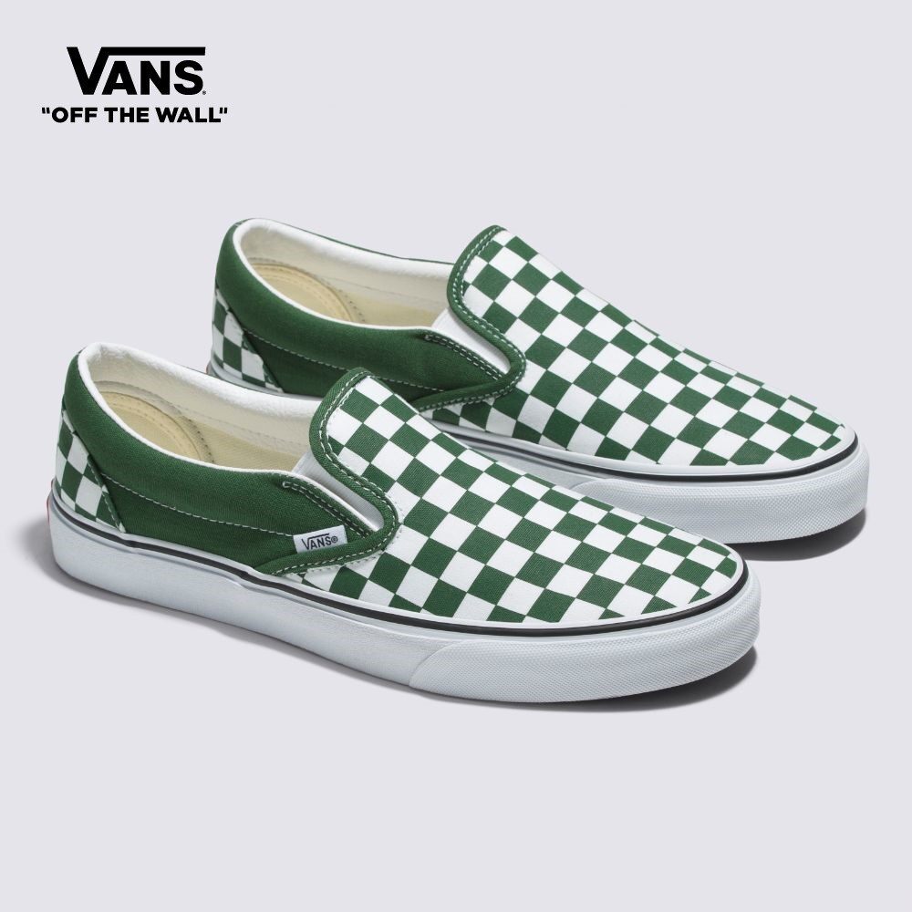 Vans Checkerboard ClassicSlip-On Women (Unisex US Size) GREEN VN0A7Q5D6QU1  | Lazada Singapore