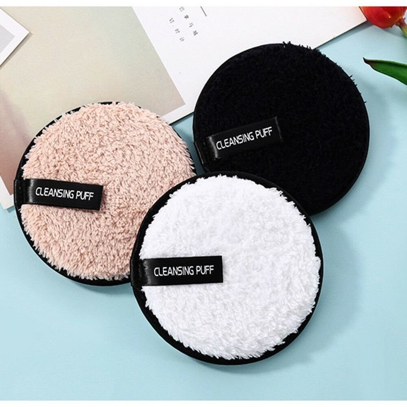 HOT Microfiber Cleansing Cloth Pads Face Cleaner Makeup Remover Towel Plush puff