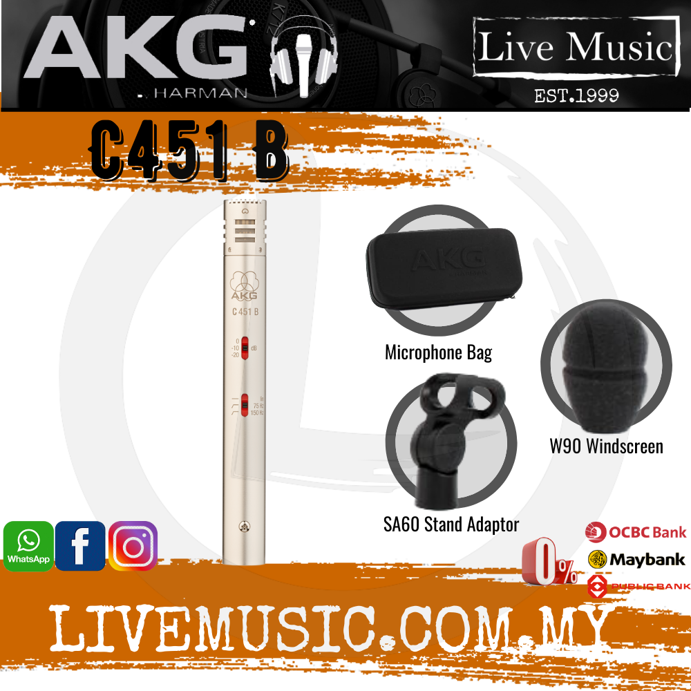 AKG C 451 B Small-diaphragm Condenser Microphone (C451B) | Lazada