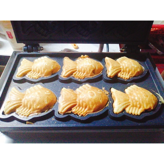 Máy làm bánh cá,dùng điện 6 con-Hàng cao cấp
