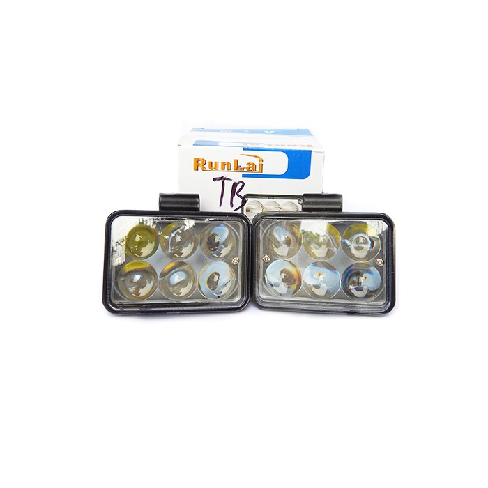 Đèn trợ sáng 12v - 24 -48v 6 mắt lồi mầu trắng runlai