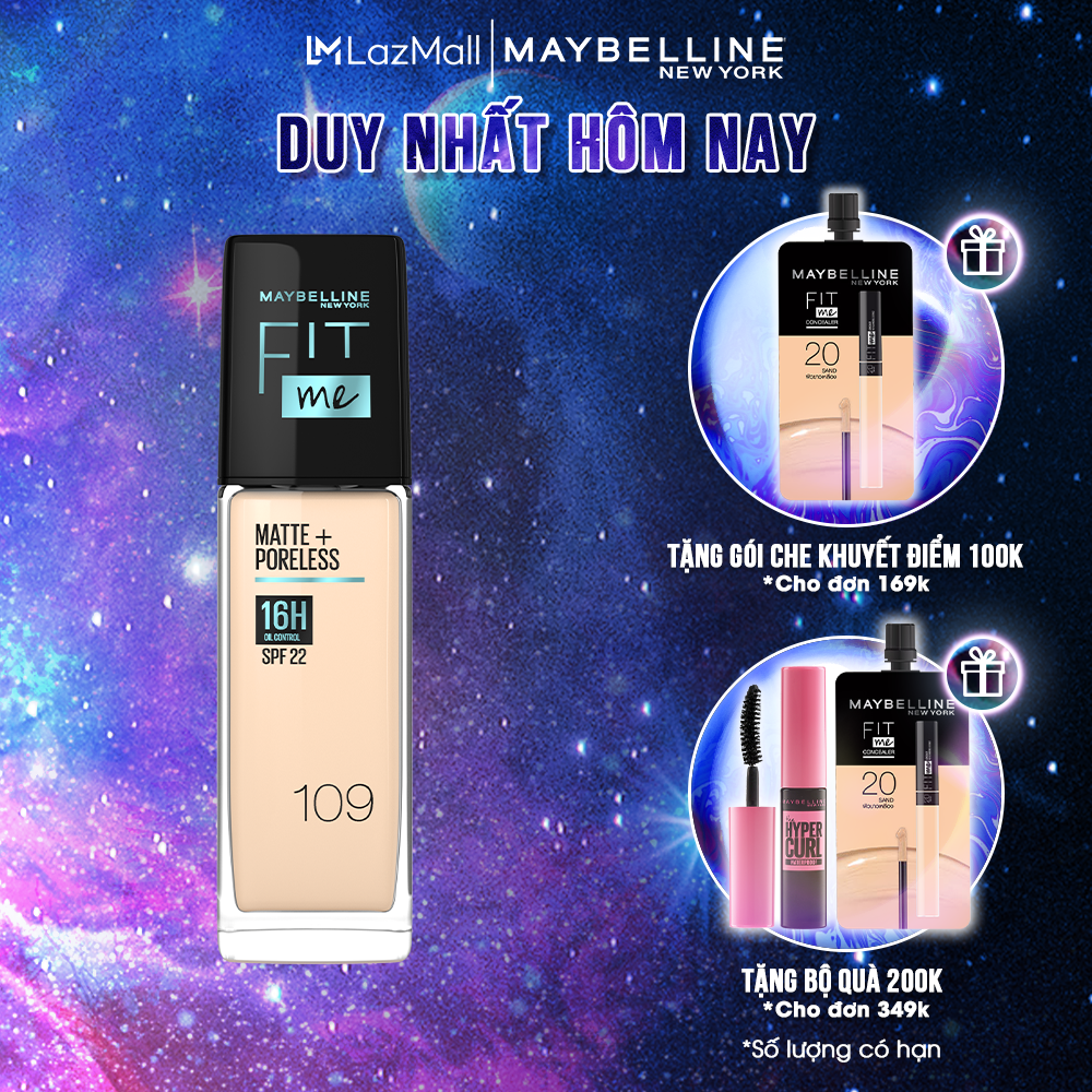 Kem Nền Mịn Nhẹ Kiềm Dầu Fit Me Maybelline New York Matte Poreless Foundation 30ml