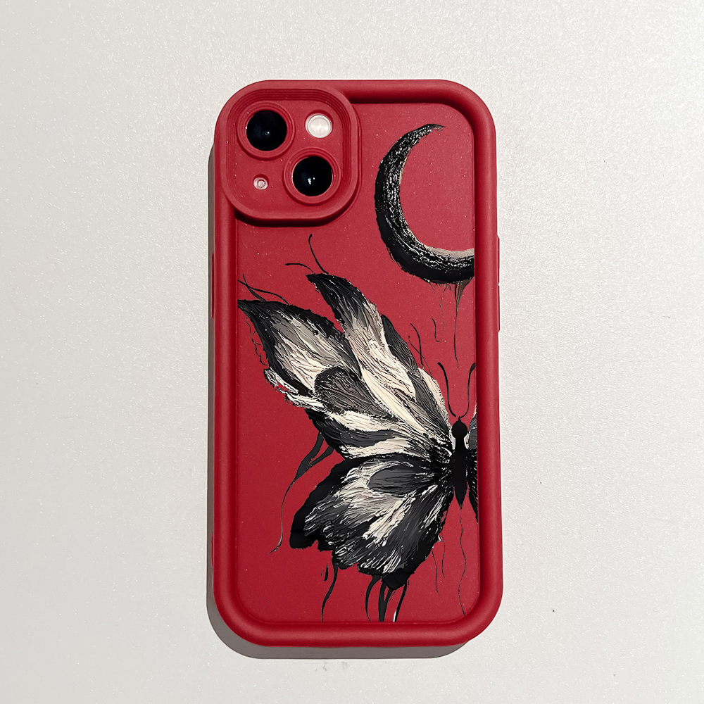 Hontinga for Redmi 14C Back Cover black butterfly Pattern Ladder Soft Camera Protection Rubber Phone Case for Girls. 