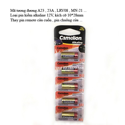 Pin 12V A23, A27  cho remote cửa cuốn, ô tô.... (1 viên)