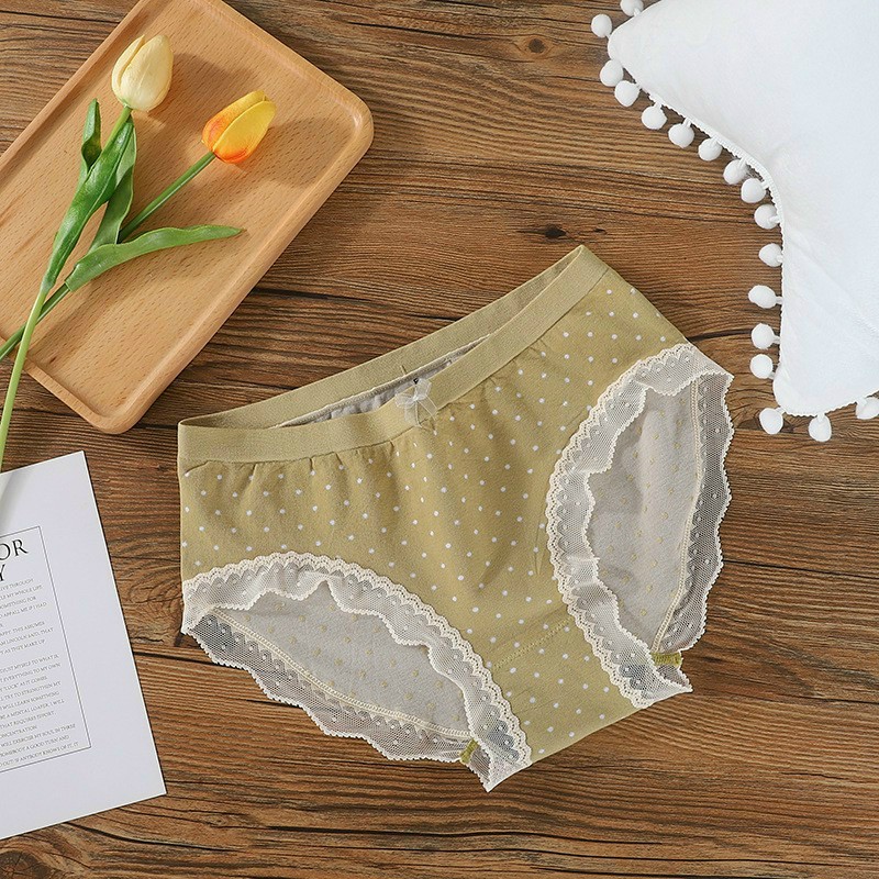 Quần lót nữ  chấm bi Cotton cao cấp ( set 5 chiếc )