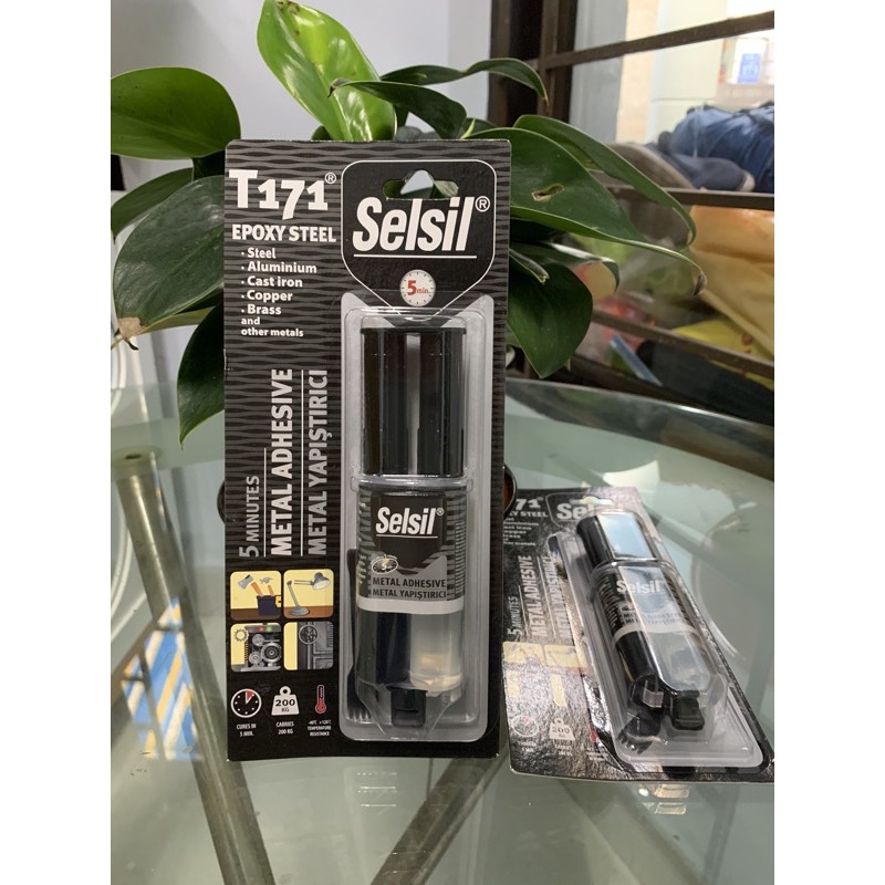 [Keo AB xám siêu dính]  Selsil T171 Epoxy Syringe 5 Min Multipurpose