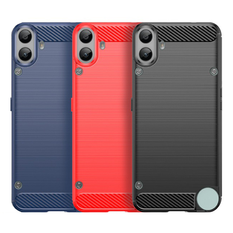 Phone case Nothing CMF Phone 1 Carbon Fiber Soft TPU Silicone Anti-fingerprint Shockproof Business Protection Back cover CMF Phone 1 case. 