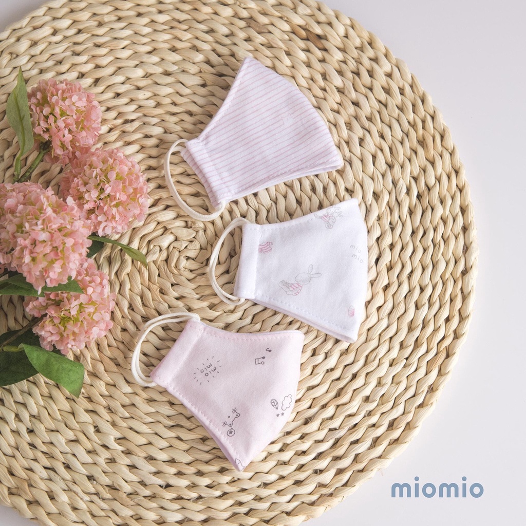 Miomio. Set 3 khẩu trang cotton mềm mại 6M-1Y