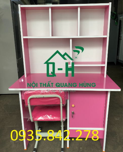 Bàn học sinh 1m hồng ván ép - ship hỏa tốc