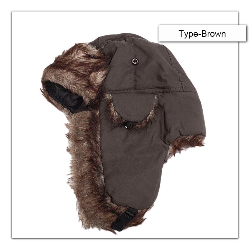 ⭐️【Local Warehouse】Bomber Hats Winter Men Warm Russian Ushanka Hat with Ear  Flap Pu Leather Fur Trapper Cap Earflap for Women