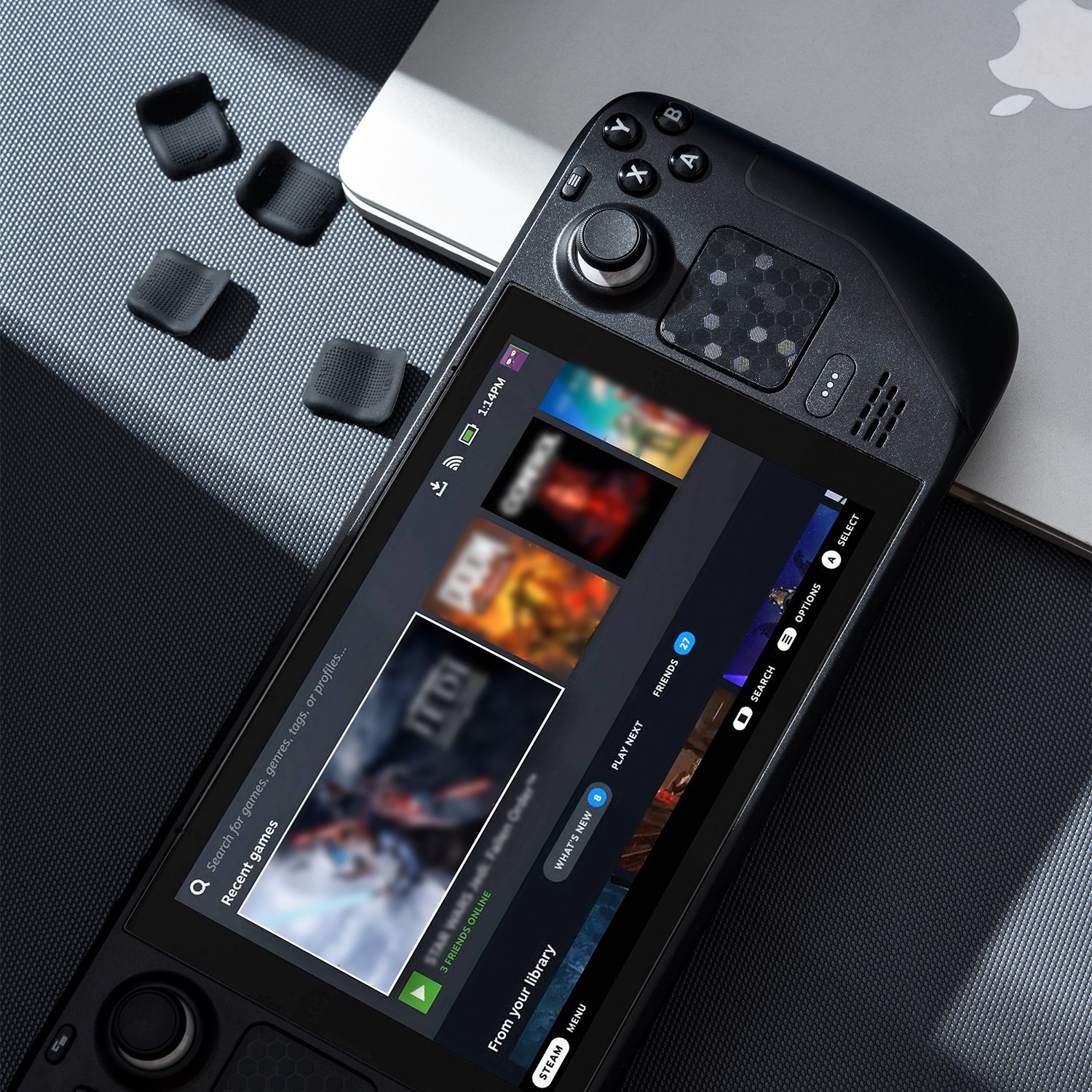 【Limited Stock Available】 Enhancement Back Button Set for Steam Deck with Touchpad Protector Sticker Grip Improvement 8PCSET.