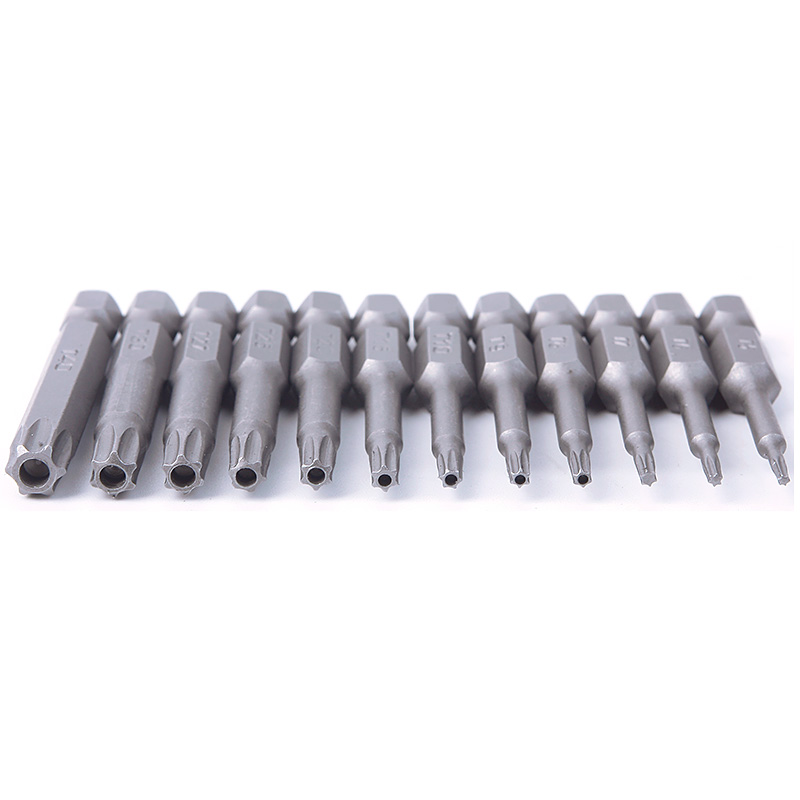 12 Cái Đầu Vít Lục Giác Torx 50Mm 1/4 Inch Bộ Từ Tính, Dụng Cụ T5-T40