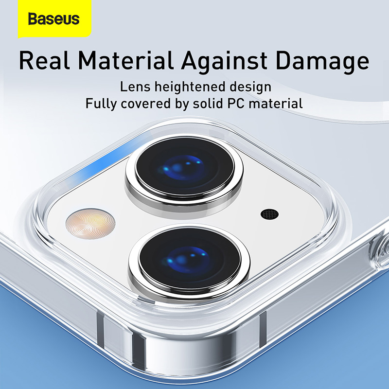 Baseus Ốp Nam Châm Cho iPhone 13 Pro Max 13 Pro 13 Tương Thích Với MagSafe Ốp Lưng Nam Châm Trong Suốt Góc Giảm Sốc Hỗ Trợ Sạc Không Dây