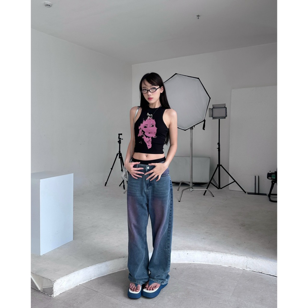 Áo thun croptop ba lỗ MONÁ - MILEY
