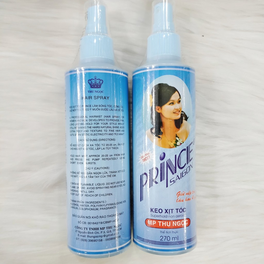 Keo Xịt Tóc Tạo Nếp PRINCE SAIGON 125ml/270ml