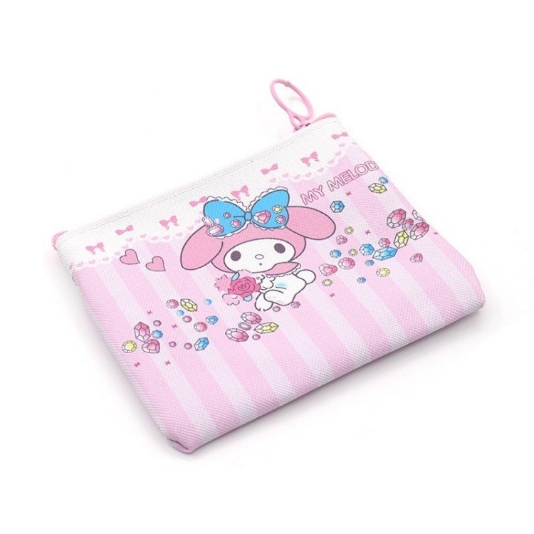 Sanrio Purse Cute Girl Wallet & Pencil Box Kawaii Creative Lady Zipper Cinnamoroll Kuromi Melody Wallets Kids Children Coin Pouch Purses & Pencil Case. 