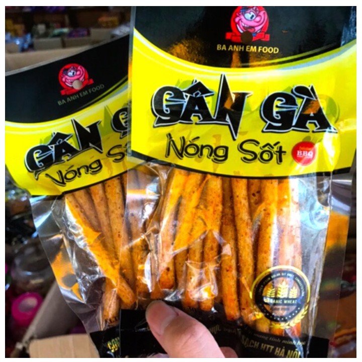 10 Gói Snack Gân Gà Nóng Sốt Siêu Ngon