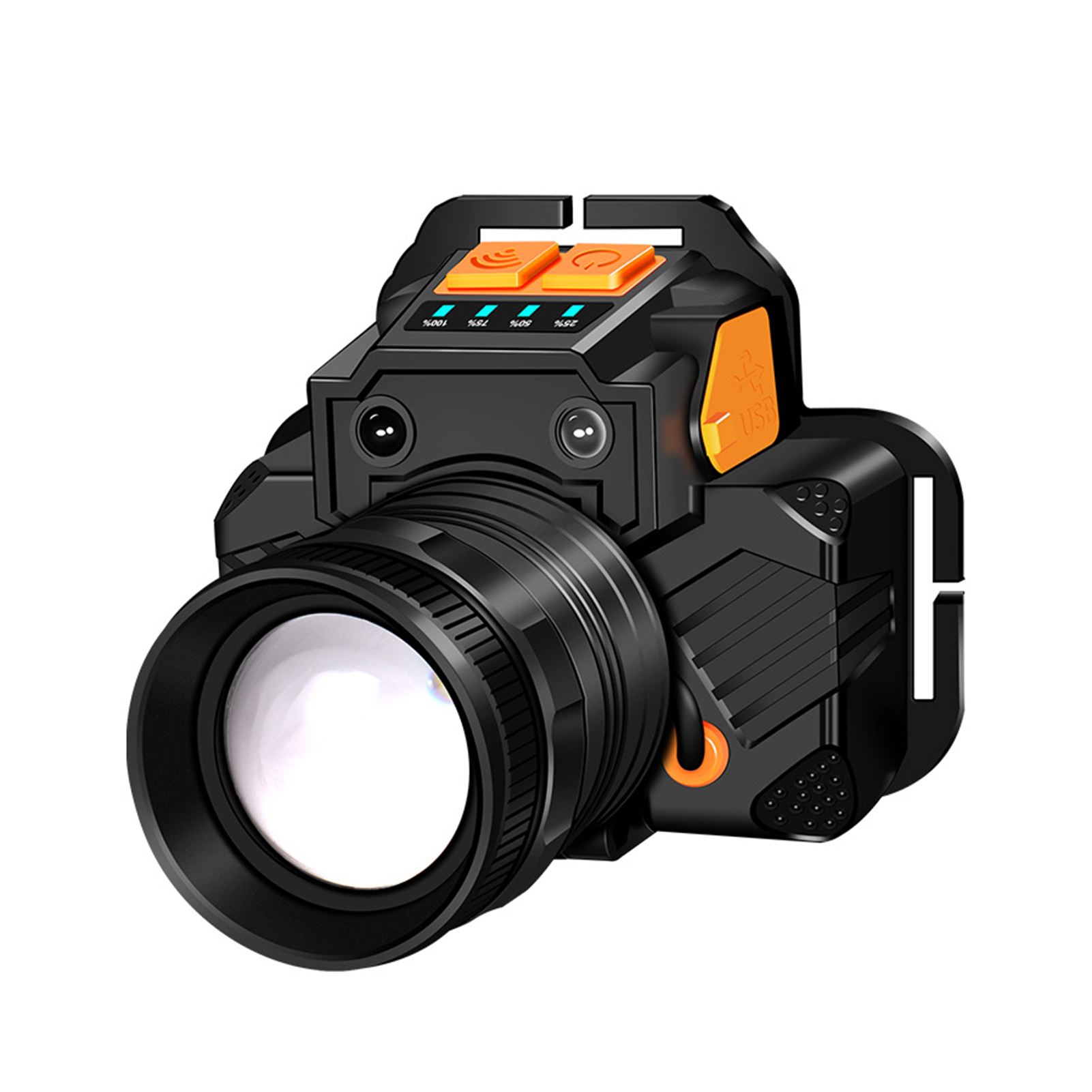 Ghxdryuru Super Bright Led Headlamp Led Headlight Rechargeable Led Headlamp with High Lumens for Camping Waterproof and Ultra-bright with Digital Power Display Perfect for Outdoor Activities