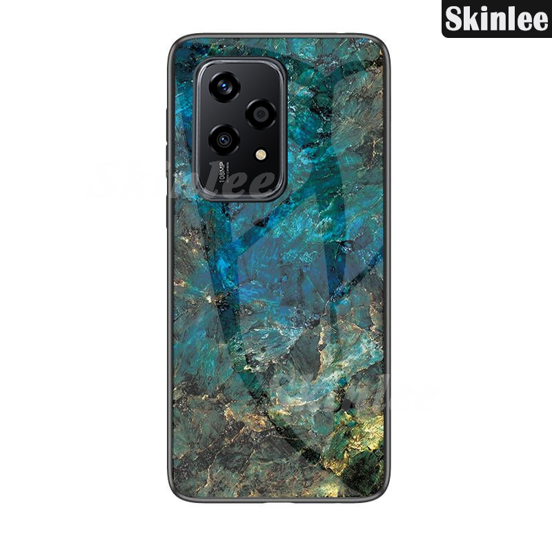 Phone case For Honor 200 Lite Back cover Fashion Marble Hard Tempered Glass Protector Soft Silicone Cover For honor 200 Lite Cover cases.