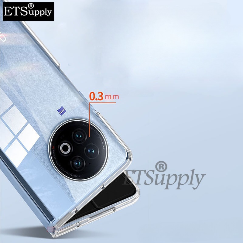 Phone case Vivo X Fold 3 Pro Transparent Anti-oxidation Clear Silicone for Back Cover vivo X Fold 3Pro cases.