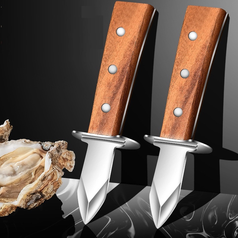 Dụng cụ tách hàu cán gỗ chất lượng