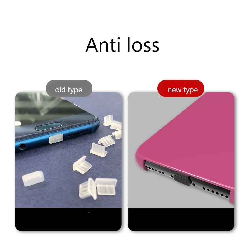 Đầu Cắm Chống Bụi Cổng Sạc Silicon Mềm Mới/Cho Micro USB Type-c Tương Thích Với iPhone IOS Nút Chặn Chống Bụi Chống Thất Lạc Có Thể Tái Sử Dụng