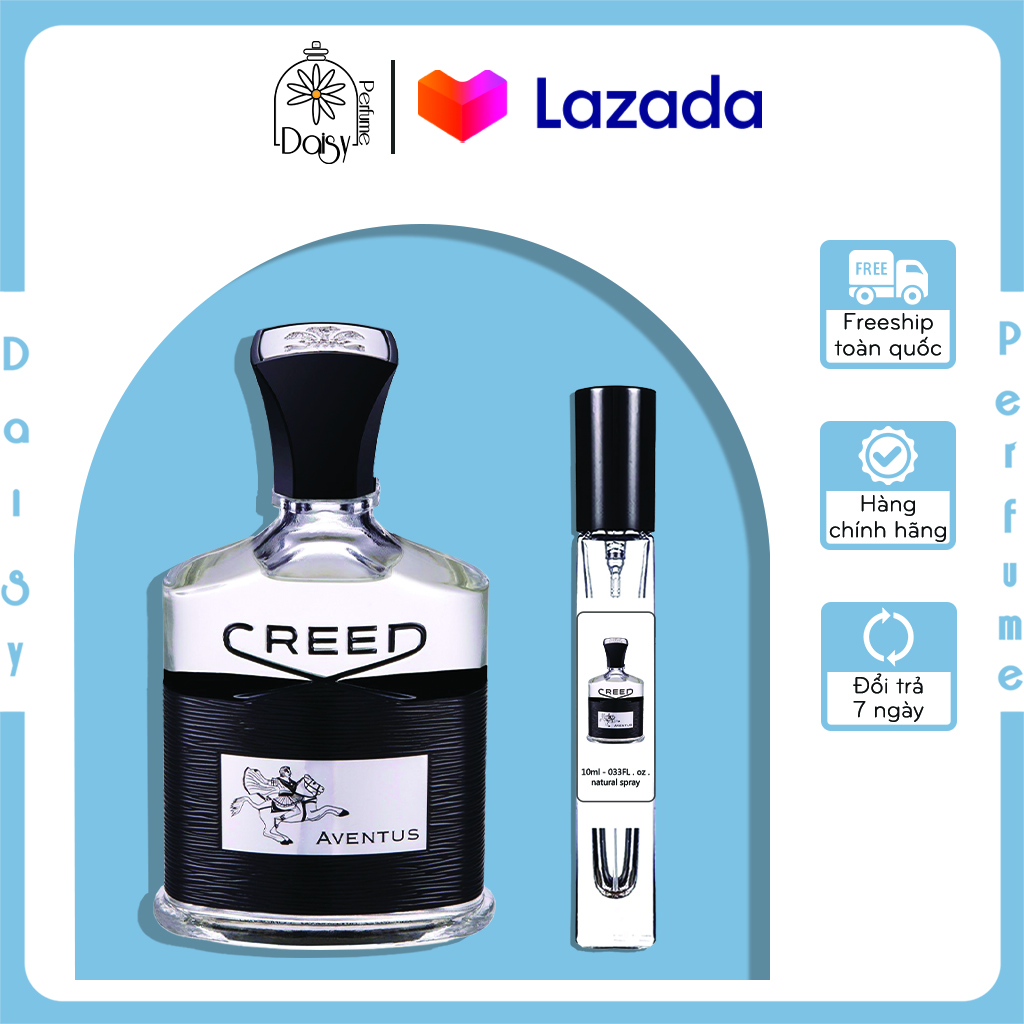 Nước hoa nam cao cấp Creed Aventus edp chính hãng thơm lâu hương thơm nam tính, sang trọng, hiện đại cho mùa thu đông - mẫu thử 5ml/ 10ml/ 20ml Daisy Perfume