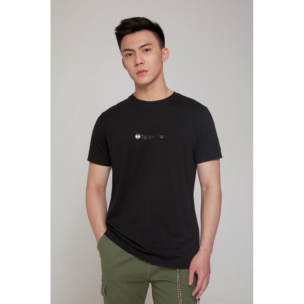 Áo Thun Nam BOO Dáng Basic 100%Cotton In Hình Spider Man