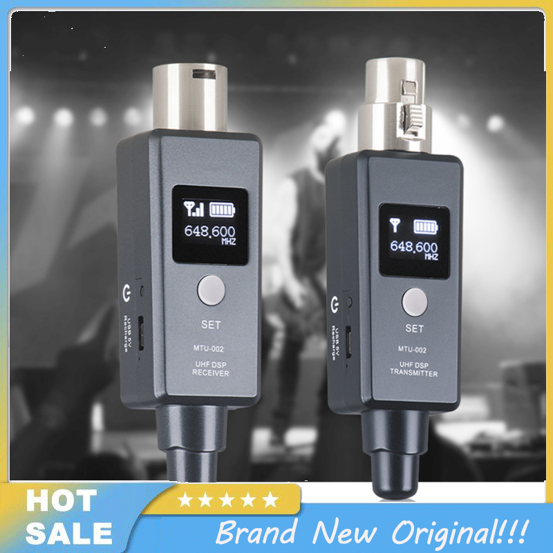 U3 Dynamic Microphone Wireless System PA System With Transmitter Receiver Plug-on Microphone Audio Mixer