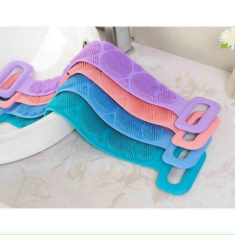 Dây Tắm Chà Lưng 2 mặt Bằng Silicone mẫu mới(giao màu ngẫu nhiên)