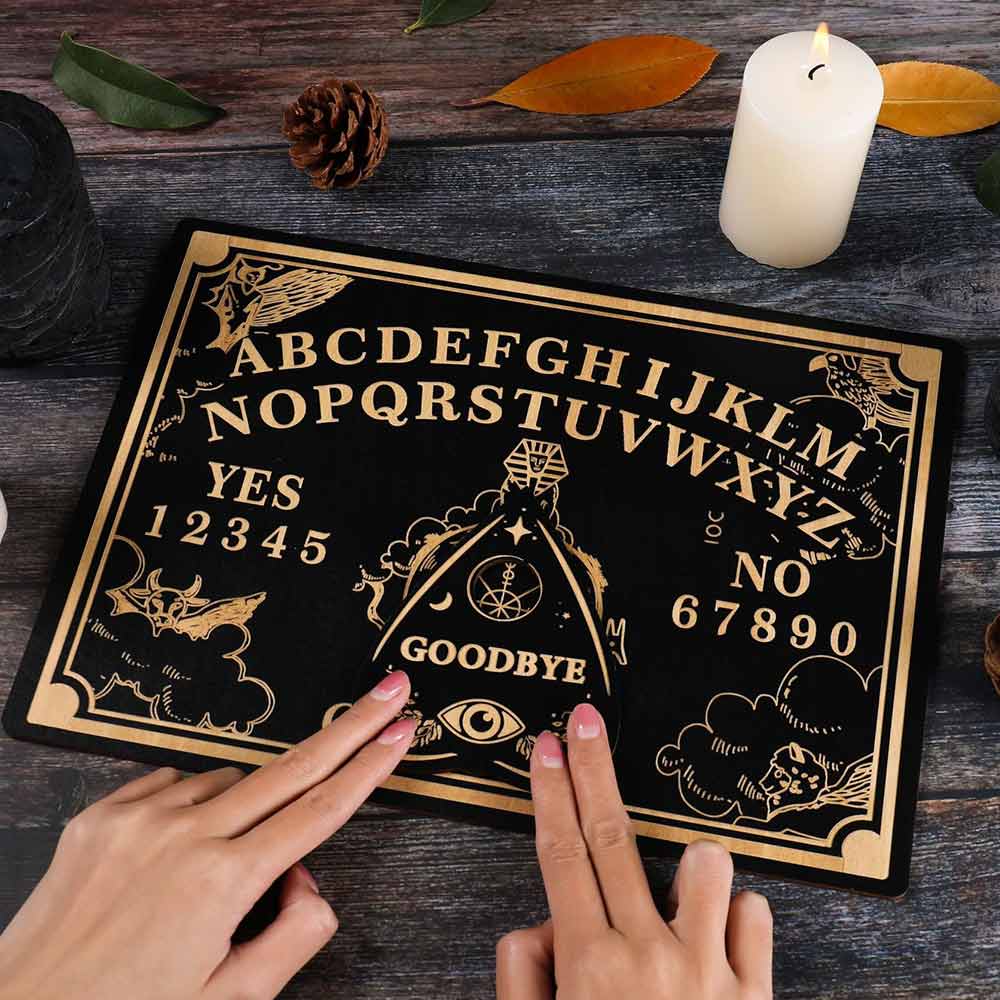 12in Ouija Board & Planchette Divination Pendulum Board Magic Engraved Boards Flipcharts