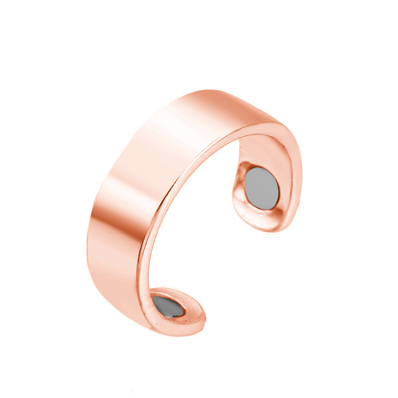 Personality Health Care Rings Men's Rose Gold Magnetic Rings European And American Open Magnet Ring for Men Jewellery Gift