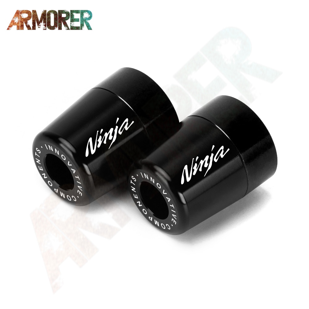For kawasaki ninja 250 300 400 650 1000 1000sx ninja 650 motorcycle cnc handlebar grips handles bar end plug cap essories