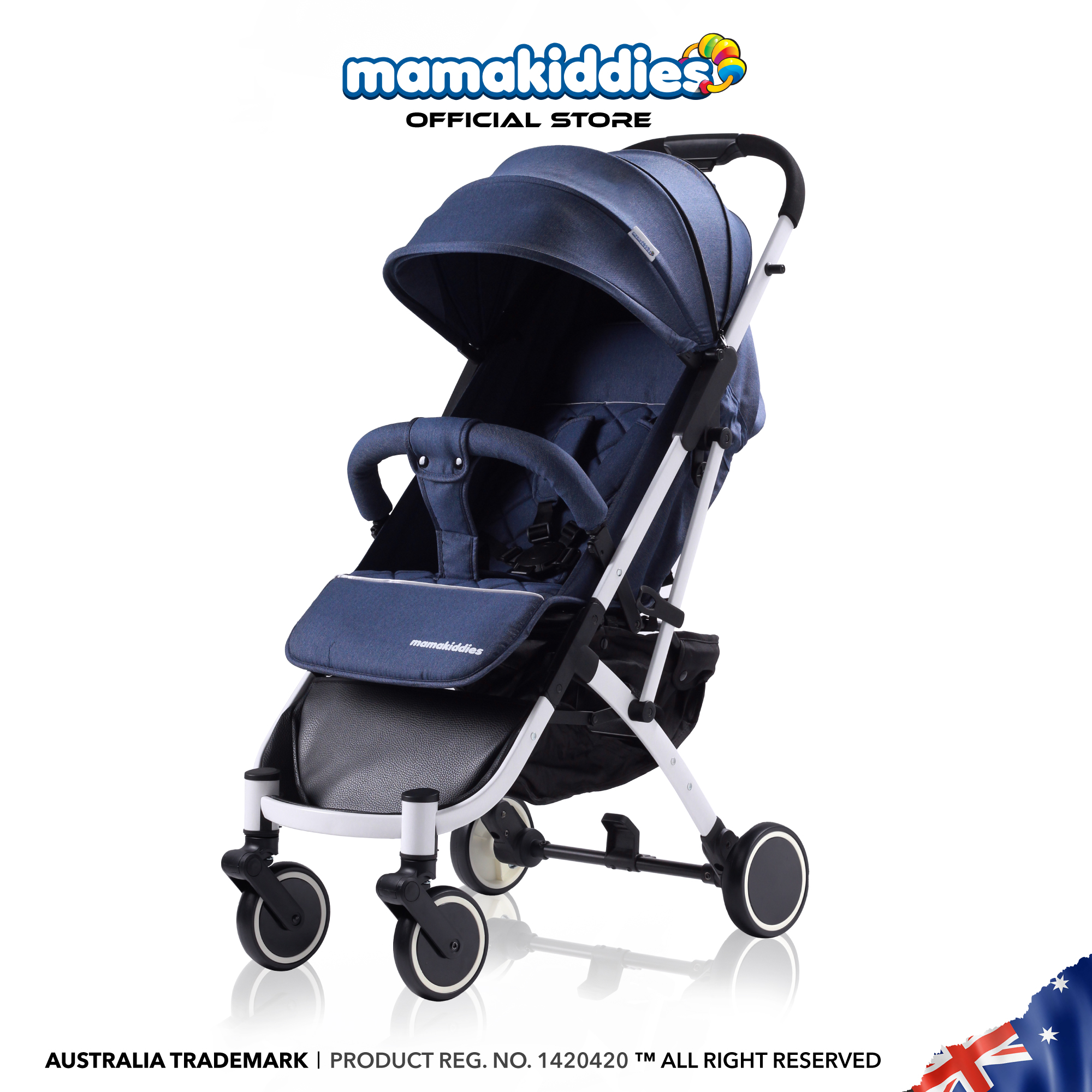 Mamakiddies Aviant Stroller Light Weight Cabin Size Compact Foldable Baby Stroller ( Free Gift Carry Bag & Warranty)