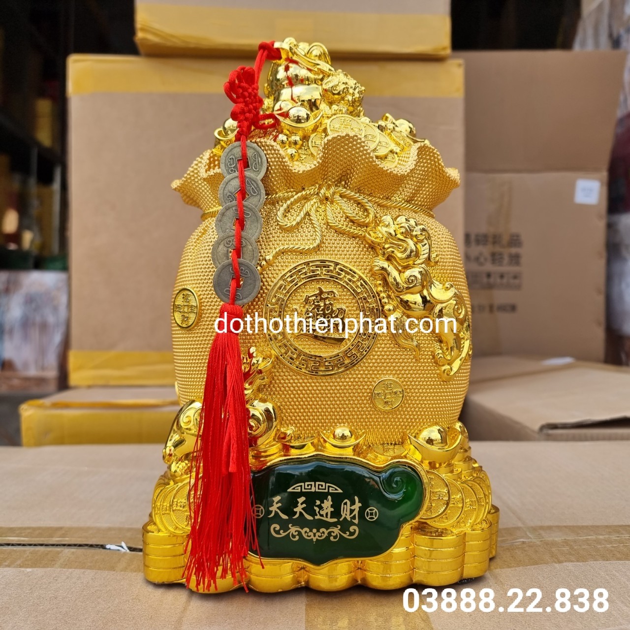 Túi vàng đựng tiền phong thủy màu vàng mẫu mới loại 1
