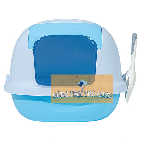 Nhà vệ sinh cho mèo - Toilet mèo size lớn (52x43x41) tặng kèm xẻng - [Nông Trại Thú Cưng]