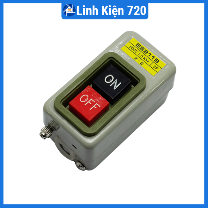 Công tắc nút nhấn 3 pha 380V 1.5kW BS211B