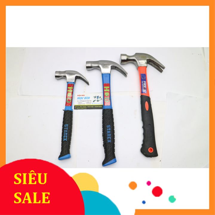 BÚA NHỔ ĐINH CÁN ĐỎ,XANH ĐEN ĐỦ SIZE