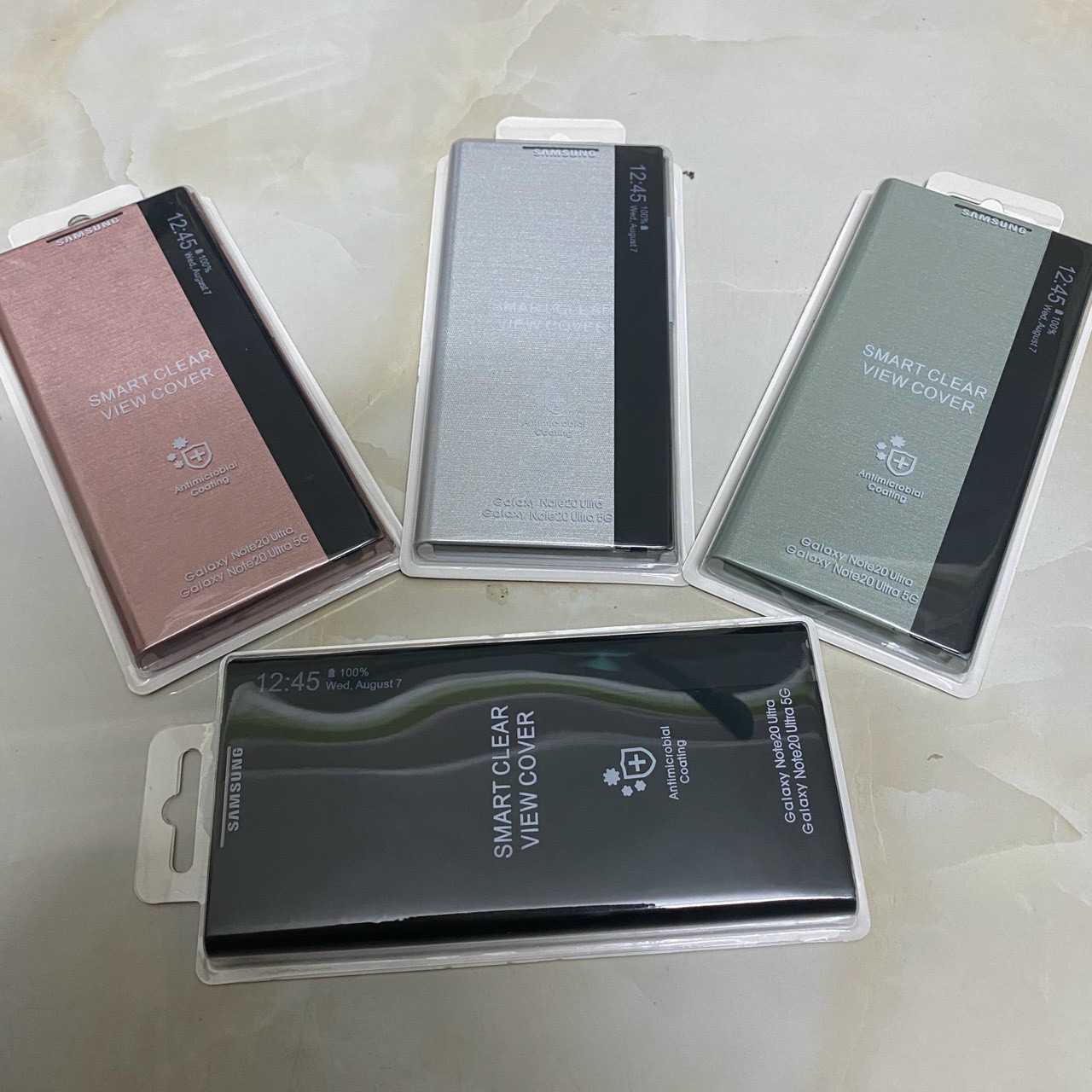 Bao Da Smart Clear View Cover Note 20 Ultra hàng Chính Hãng