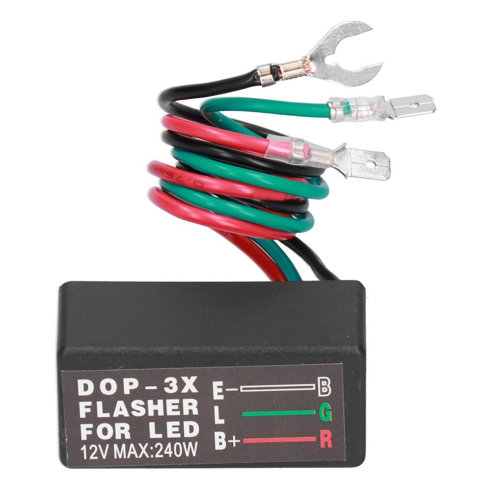 Universal DOP‑3X Flash Relay 12VDC 3 Wire Turn Signal Flasher Relay LED ...